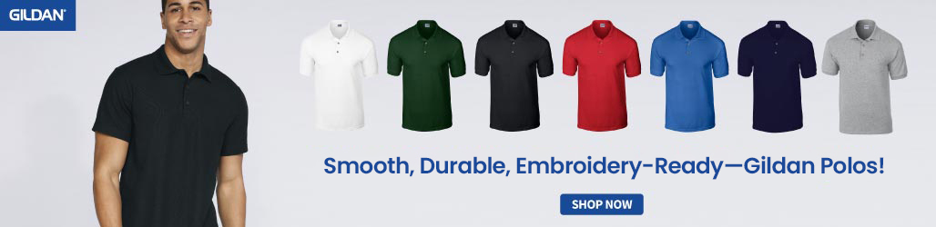 Smooth, Durable, Embroidery-Ready Gildan Polos